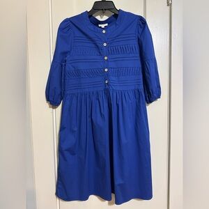 Joh. Cobalt Blue Casual Dress with Button Detail